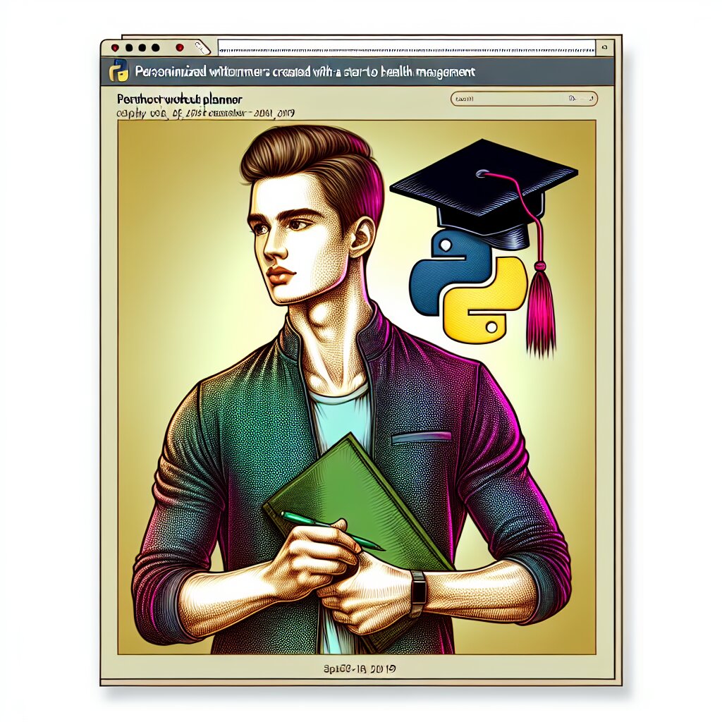 Python으로 만드는 개인 맞춤 운동 플래너: 건강관리의 시작