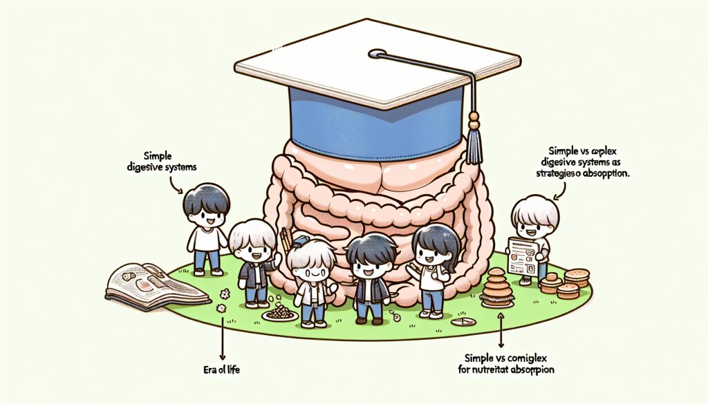 단순한 소화관 vs 복잡한 소화관: 영양 흡수 전략