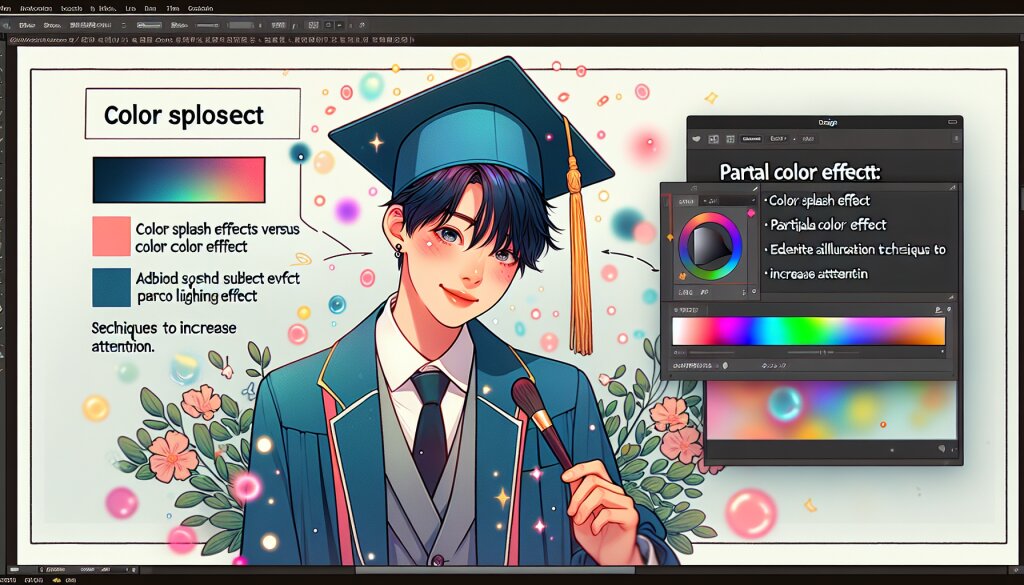 컬러 스플래시 효과 vs 부분 색상 효과: 주목도 높이는 기법