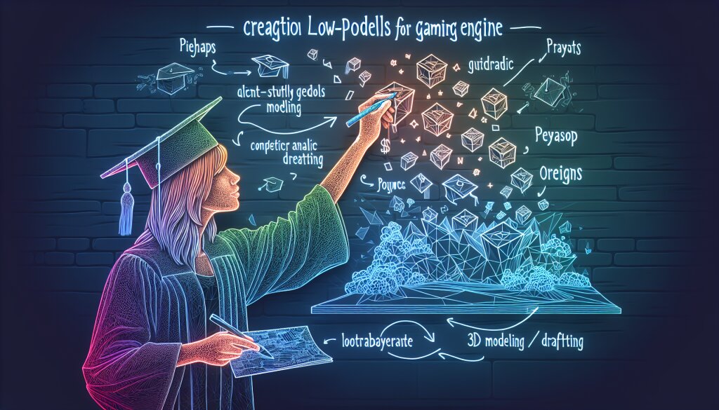 게임 엔진용 로우폴리 에셋 모델링 기법