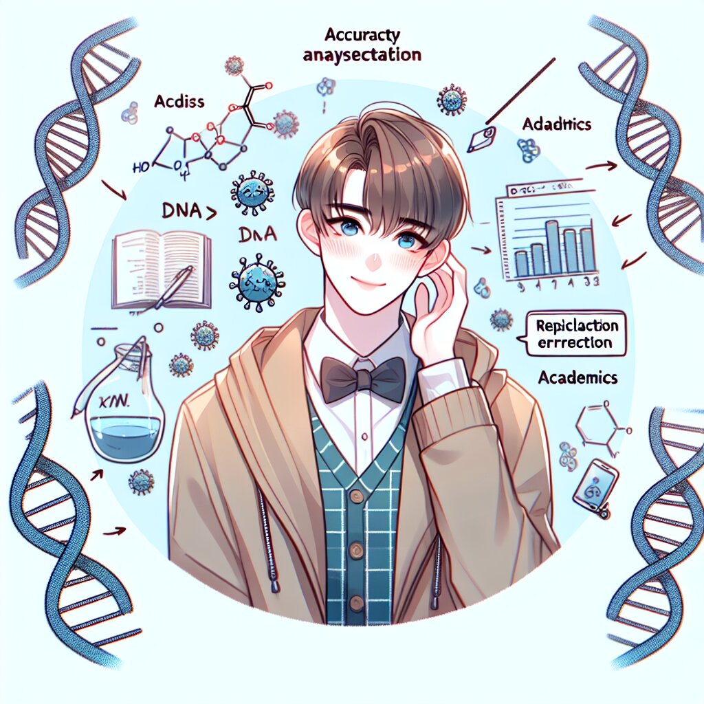 DNA 복제 오류 교정 메커니즘의 정확도 분석